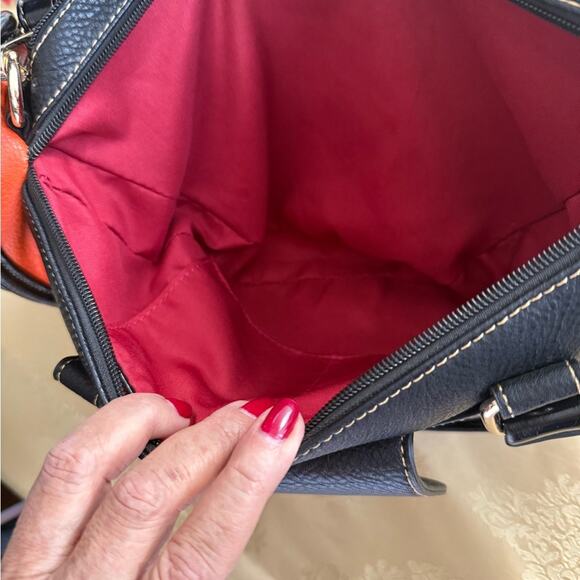 Color Block Accordion Multi Pocket Satchel Purse Mezon Handbags Like New - Picture 5 of 7